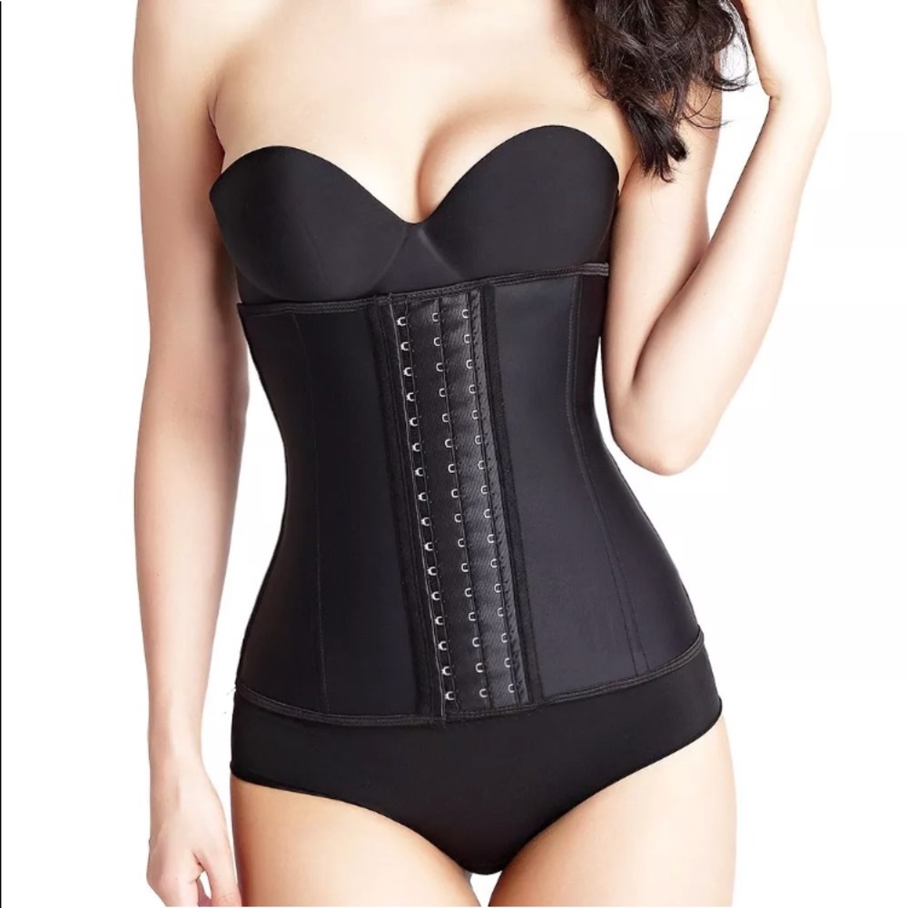 Woman’s Black Latex Waist Trainer Corset Faja
